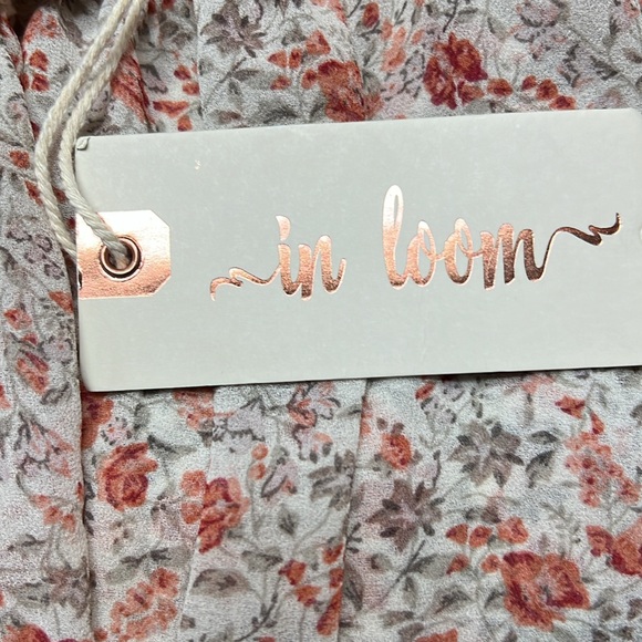 In Loom NWT cream floral midi dress.  Size L. - Picture 8 of 9